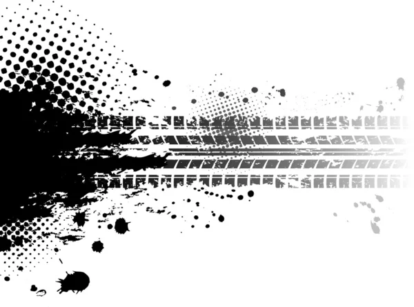 Grunge traces de pneus fond — Image vectorielle