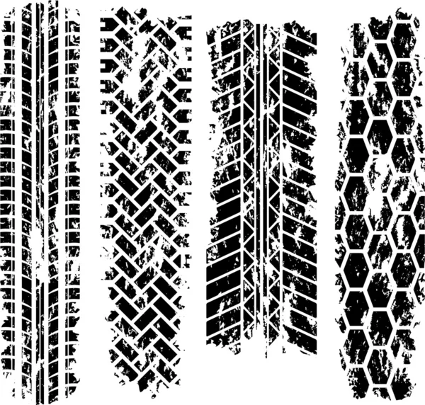 Faixas de pneus — Vetor de Stock