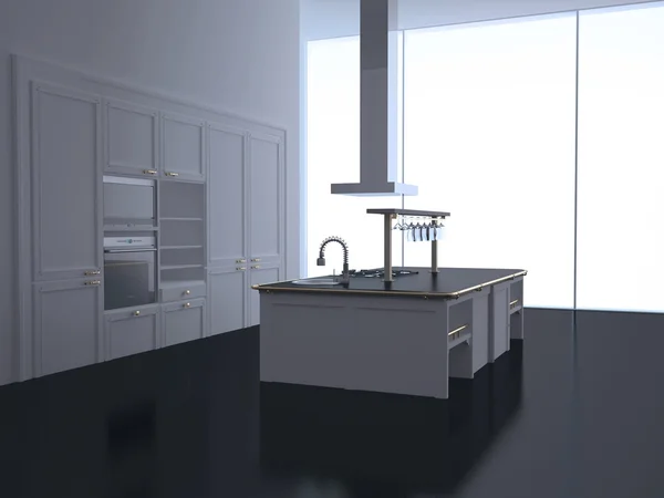 Modern new large kitchen — Stock Photo, Image