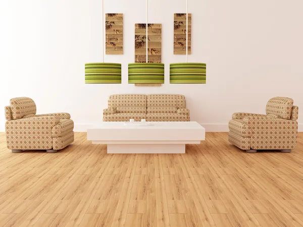 Diseño interior de la elegancia moderna sala de estar — Foto de Stock