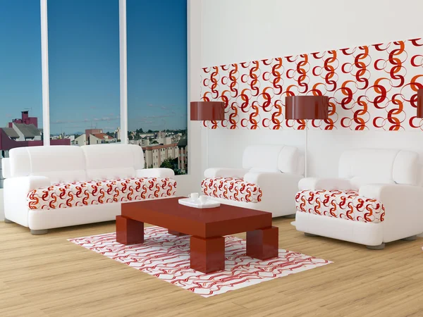 Design interior of elegance modern living room — Stock Photo, Image
