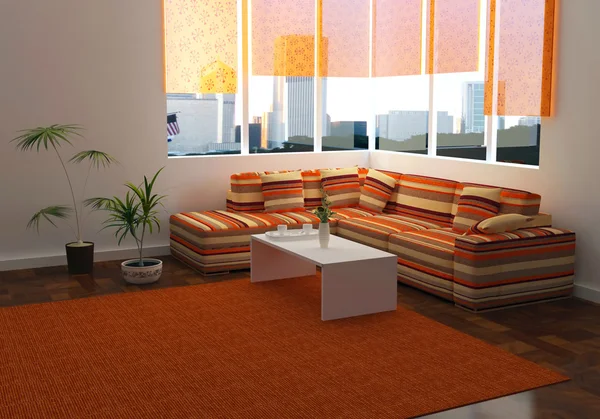Diseño interior de la elegancia moderna sala de estar —  Fotos de Stock