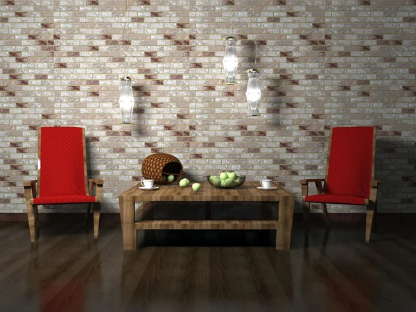 Diseño interior romántico de la sala de estar moderna —  Fotos de Stock