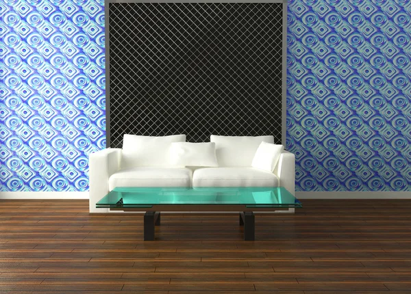 Jasný design interiéru moderního obývacího pokoje — Stock fotografie