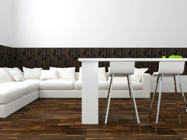 modern beyaz oturma odası iç tasarım