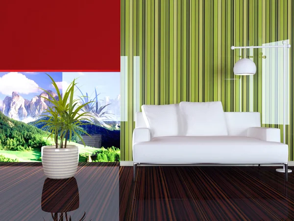 Design interiéru eleganci moderního obývacího pokoje — Stock fotografie