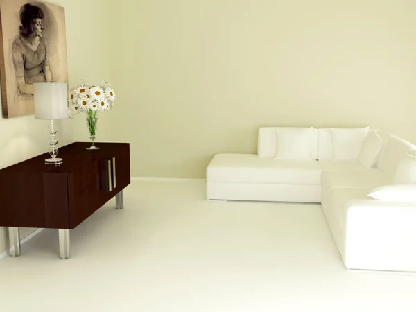 Design de interiores moderno da sala de estar — Fotografia de Stock