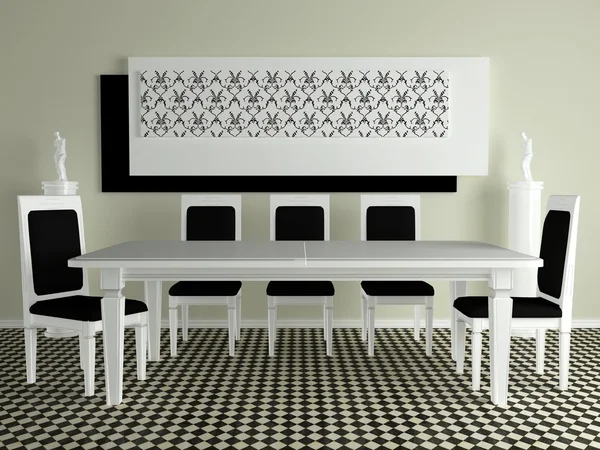 Дизайн интерьера современной столовой — стоковое фото