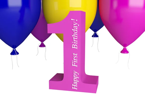 Happy First Birthday — Stock Photo, Image