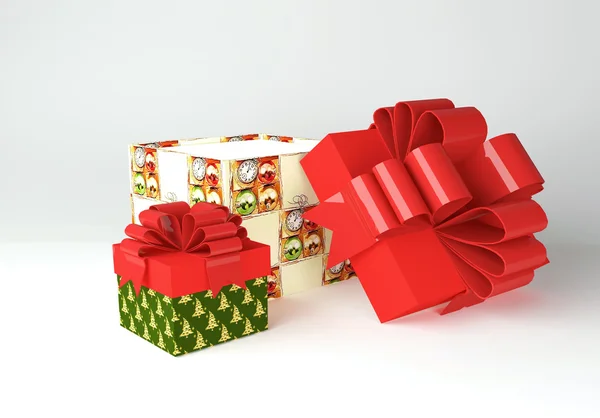 Christmas, new year gift boxes — Stock Photo, Image