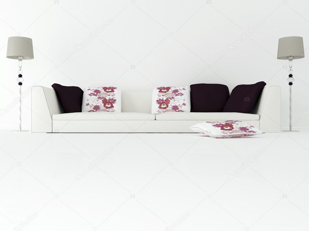 Elegance interior design of modern living room