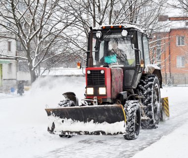 An automated snow removal clipart