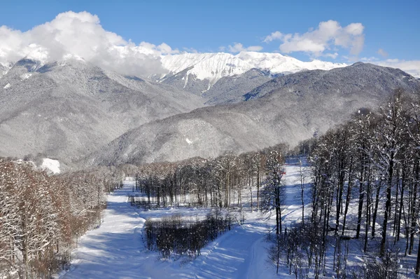 Ośrodek narciarski zima — Zdjęcie stockowe