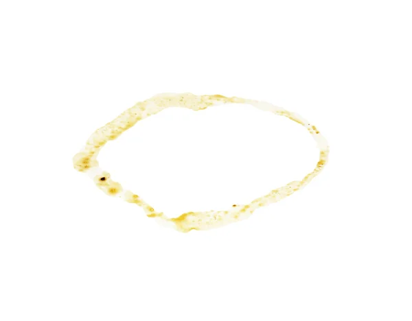 白い背景の上のコーヒー カップのマークのクローズ アップ — ストック写真