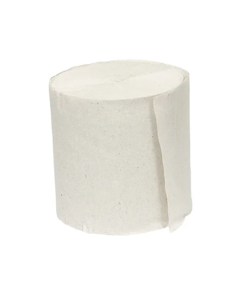 Туалетная бумага, изолированная на белой бумаге — стоковое фото