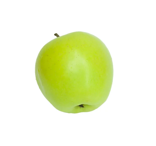 Дозріле зелене яблуко. Ізольовані на білому — стокове фото