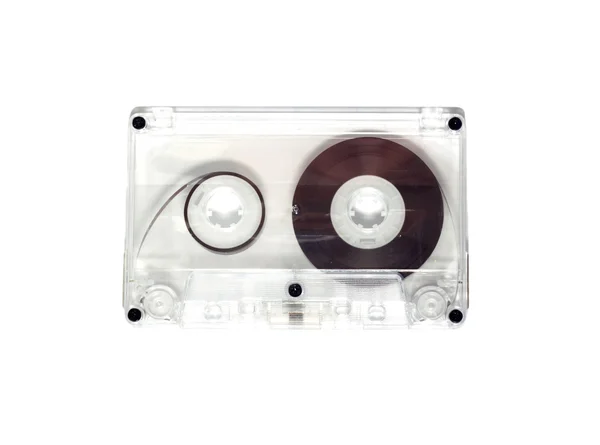 Kompakt kaset üzerine beyaz izole — Stok fotoğraf