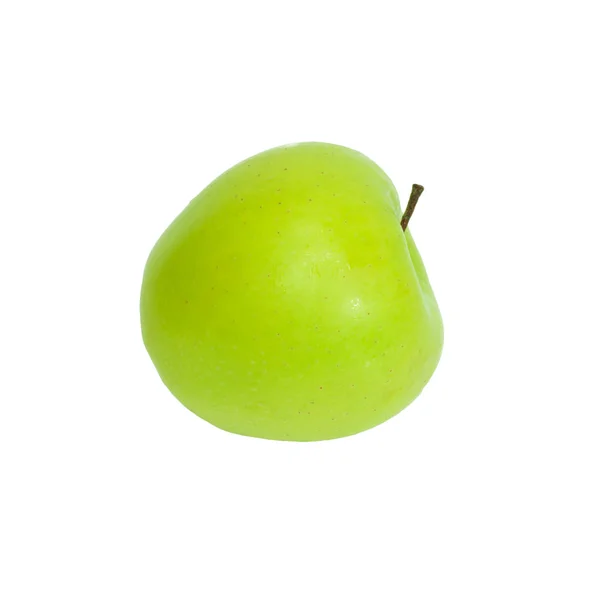 Egy érett zöld alma. elszigetelt fehér — Stock Fotó