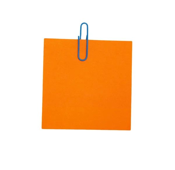Oranžové prázdný papír — Stock fotografie