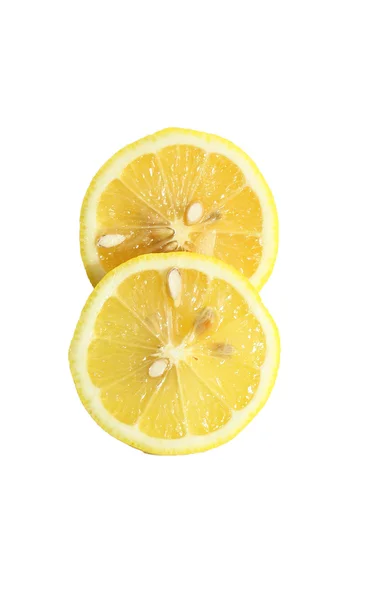Beyaz zemin üzerine limon — Stok fotoğraf