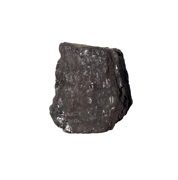Уголь на изолированном белом фоне — стоковое фото