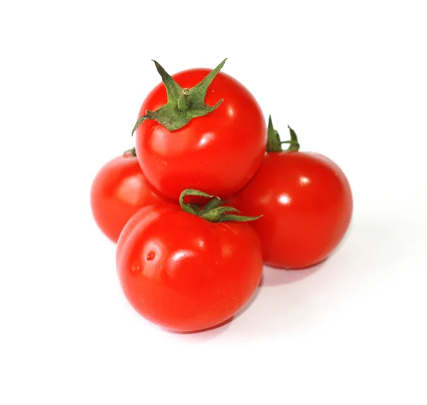 Красные помидоры изолированы — стоковое фото