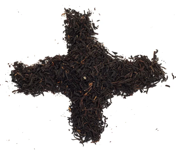 Black tea on a white background — Stock Photo, Image