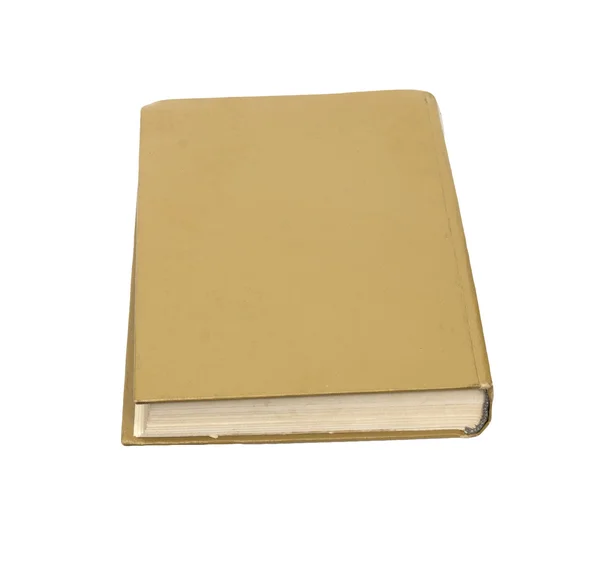 Żółta książka izolowana na białym tle — Zdjęcie stockowe