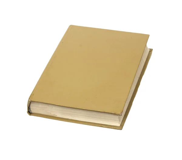 Livro amarelo isolado no fundo branco — Fotografia de Stock