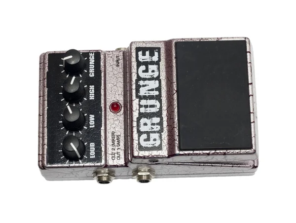 Används grunge funky gitarr pedal — Stockfoto