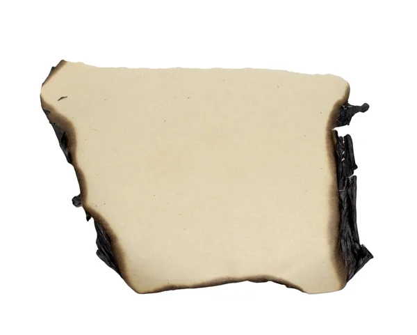 Spalony krawędzie papieru na białym tle — Zdjęcie stockowe