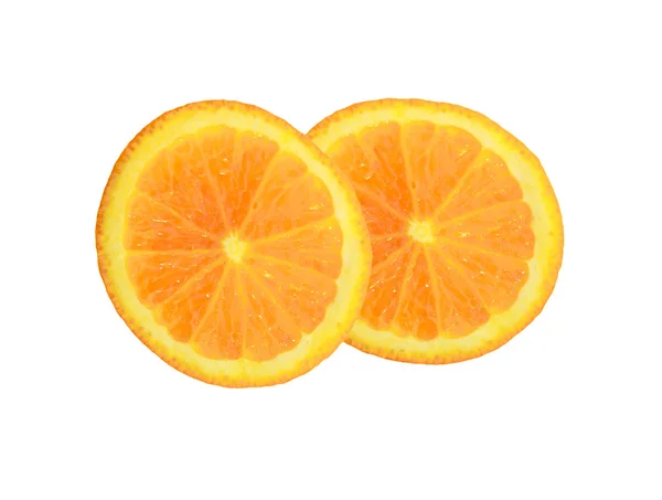 Orangenscheibe. isoliert auf weiß. — Stockfoto