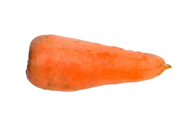 Cenouras maduras isoladas sobre um fundo branco — Fotografia de Stock