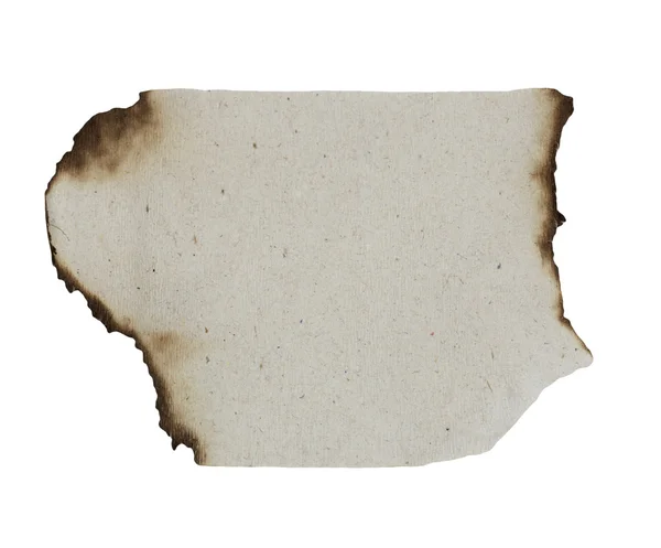 白い背景で隔離焼けエッジ紙 — ストック写真