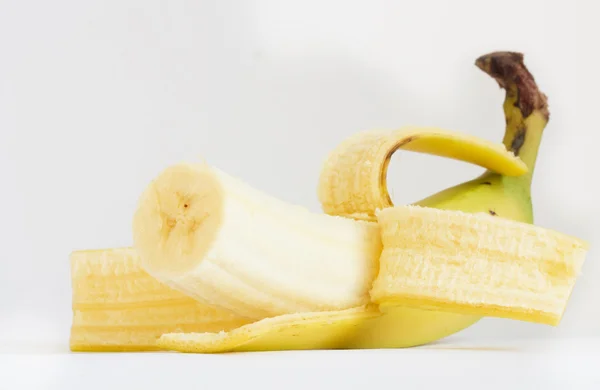 Open banana isolated — Stock Photo, Image