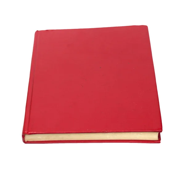 Livro vermelho isolado em branco. Capa limpa — Fotografia de Stock
