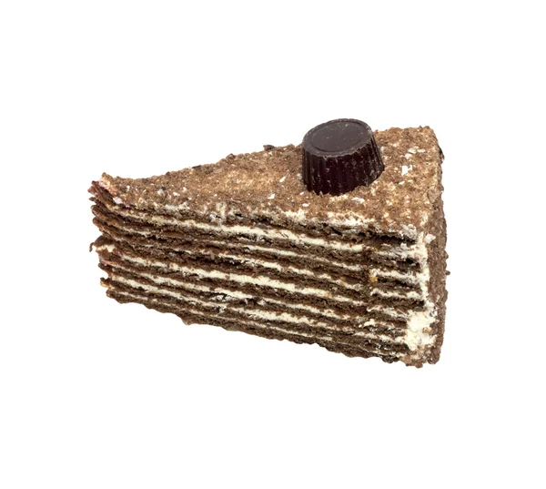 Tårta på vit bakgrund — Stockfoto