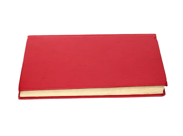 Rode boek geïsoleerd op wit. schone dekking — Stockfoto