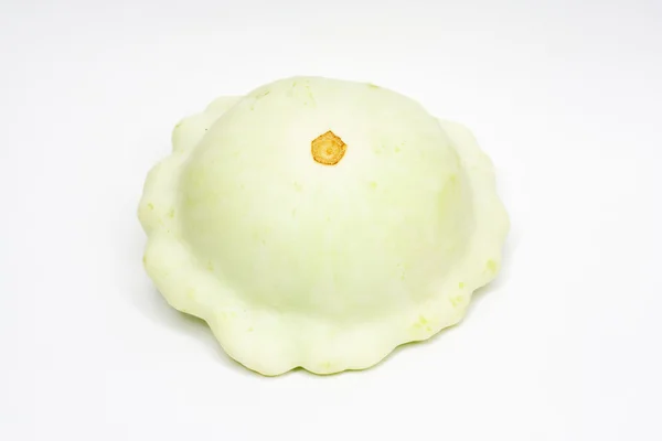Scallop squash on white background — Stock Photo, Image