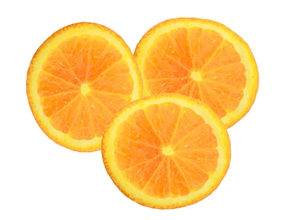 Una fetta d'arancia. isolato su bianco . — Foto Stock
