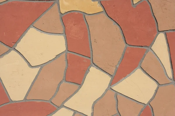 Nieregularne mozaikę na zewnątrz ściany — Zdjęcie stockowe