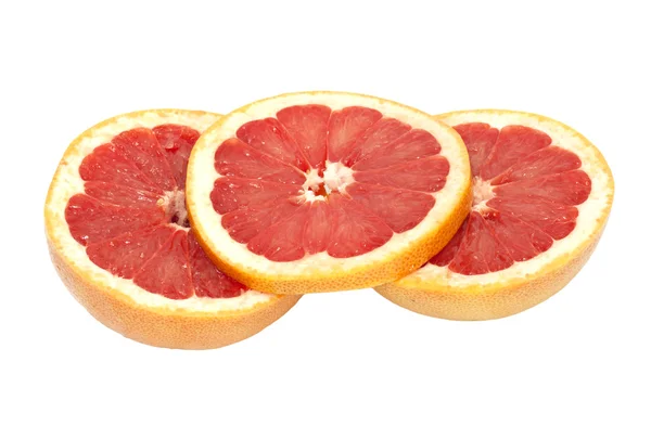Спелый грейпфрут на белом фоне — стоковое фото
