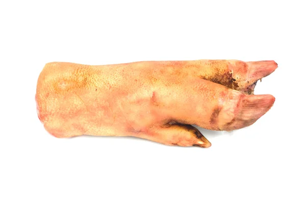 Perna de porco no fundo branco — Fotografia de Stock