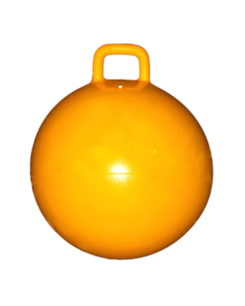 Yellow ball with handle — Stockfoto