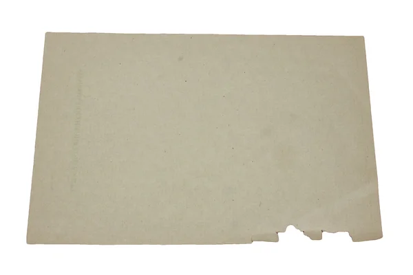Een geïsoleerde oud grunge papier met gebrande rand — Stockfoto