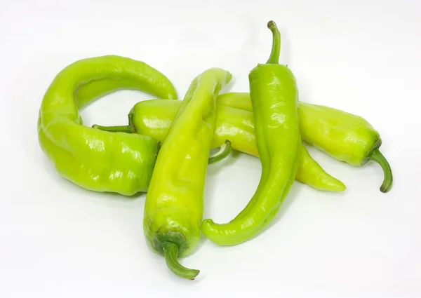 Zelené chilli papričky — Stock fotografie