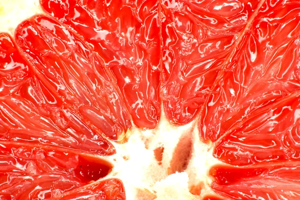 赤いグレープ フルーツ クローズ アップ マクロ撮影 — ストック写真