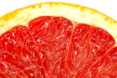 Red grapefruit close-up macro shot clipart