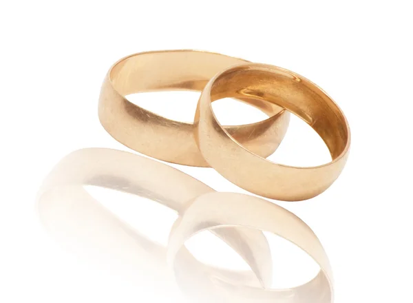 Два золотых кольца — стоковое фото