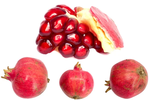 Extreme close up background of a red juicy ripe pomegranate frui — Stock Photo, Image